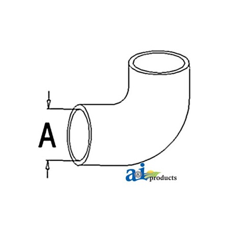 A & I Products Radiator Hose, Upper 4" x1.5" x1.5" A-70231965